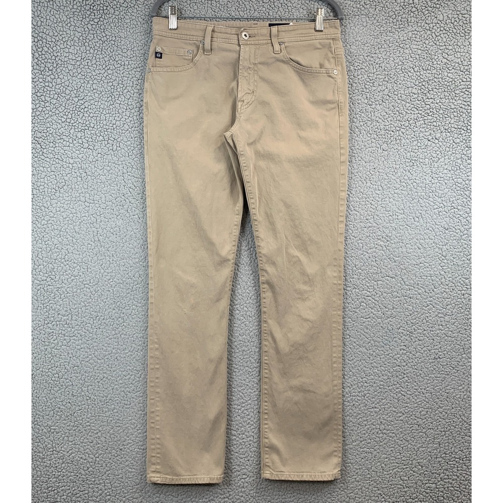 AG Adriano Goldschmied Everett 31/32  Slim Straight Khaki Pant Tan Casual Chino